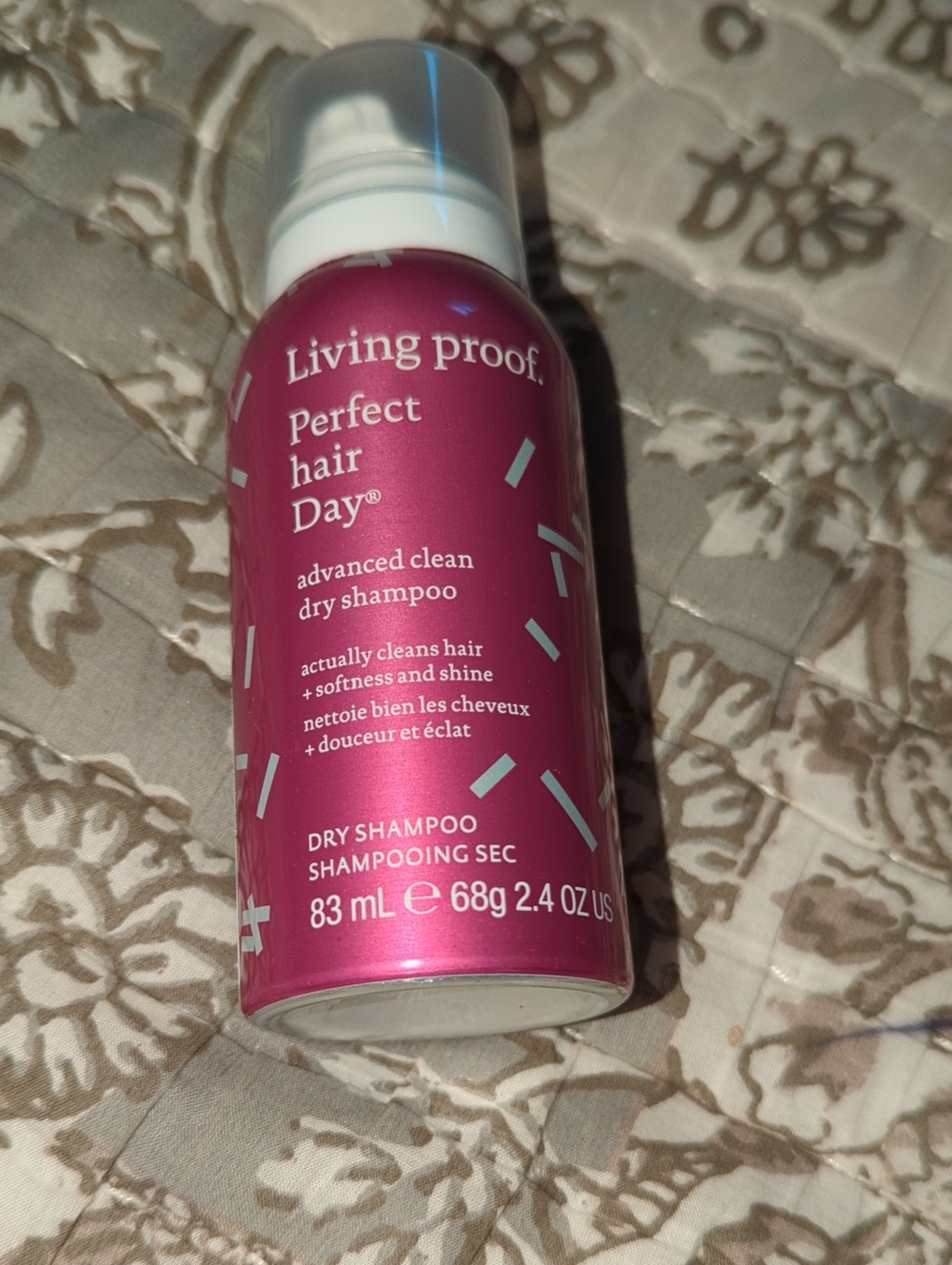 Living Proof Perfect Hair Day Advanced Clean Dry Shampoo - Pink and White